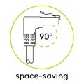 Kabel UTP RJ45/RJ45 GOOBAY 51562 0,25 m úhlový