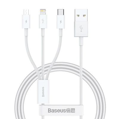 Baseus Superior Series Fast Charging Datový Kabel USB-A - USB-C/microUSB/Lightning 3.5A 0.5m Stellar