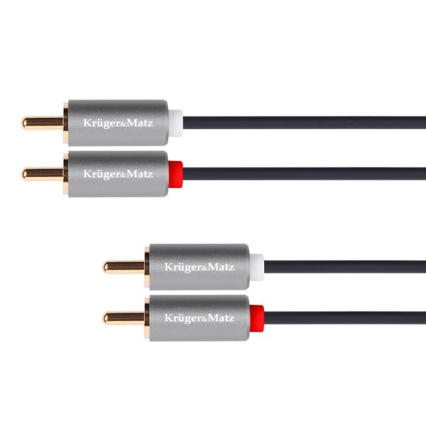 Kabel 2x Cinch konektor/2x Cinch konektor 1,8m KRUGER & MATZ KM1209 Basic