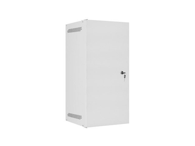 Lanberg racková skříň 10" nástěnná 12u/280x310 pro vlastní montáž s kovovými dveřmi šedá-flat pack