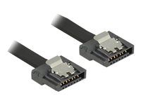 Kabel SATA - Serial ATA 150/300/600 - SATA (M) do SATA (M) - 70 cm - opatřený západkou - černá