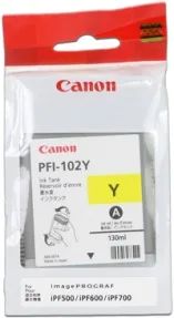 CANON INK PFI-102 YELLOW  iPF-500, 600, 700