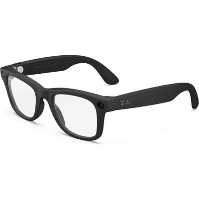 Meta Ray-Ban Gen2 Wayfarer, Matte Black, Clear/Grey Transitions (Large)