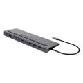 DELTACO USBC-DOCK2, Dokovací stanice USB-C 8v1