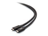 USB C to USB C - 40Gbps - M/M - Kabel Thunderbolt - USB-C (M) do USB-C (M) - USB 3.2 / DisplayPort 2.1 / Thunderbolt 4 - 30 V - 76 cm - USB napájení (100W), podpora 8K60Hz, podpora 4K60Hz (4096 x 2160), podpora Ethernet - černá
