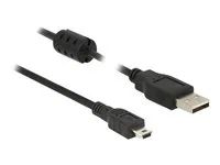 Kabel USB - USB (M) do mini-USB typ B (M) - USB 2.0 - 3 m - černá