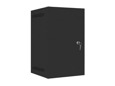 Lanberg racková skříň 10" pro montáž na stěnu 9u/280x310 pro vlastní montáž s kovovými dveřmi černá