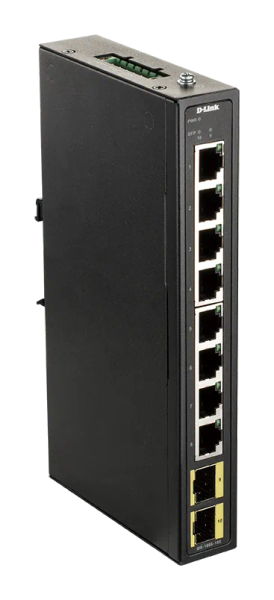 D-Link DIS-100G-10S Průmyslový Gigabit unmanaged switch, 8 GbE, 2 SFP