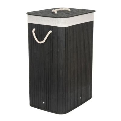 Koš na prádlo G21 Bambus 72l Black