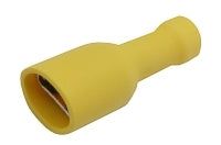Faston zdířka 6.3mm izolovaná, vodič 4.0-6.0mm žlutá