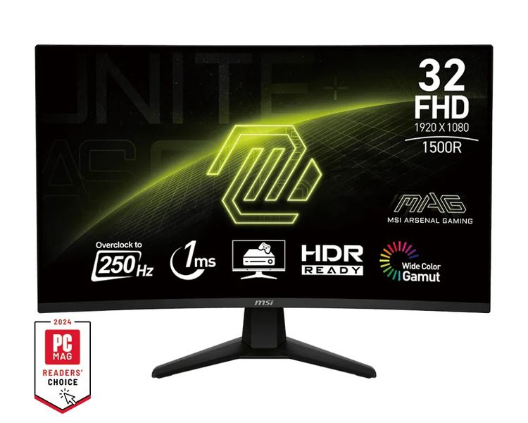 MSI MAG/32C6X/31,5"/VA/FHD/250Hz/1ms/Černá/3R