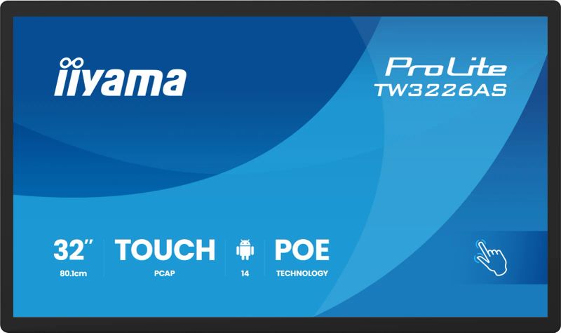 32" iiyama TW3226AS-B3P:VA,FHD,Android,POE