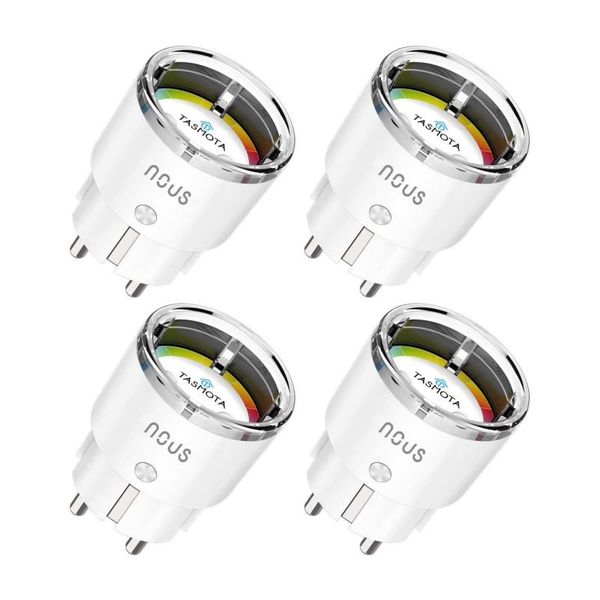 NOUS A1T, TASMOTA Smart zásuvka, 16A, Schuko, 4 ks