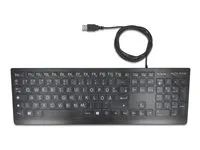 USB Keyboard wired 1.5 m black with XXL