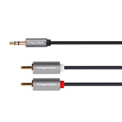 Kabel Jack 3.5mm stereo/2x Cinch 5m KRUGER & MATZ KM1217 Basic