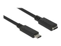 Prodlužovací USB kabel - USB-C (M) do USB-C (F) - USB 3.1 Gen 1 - 3 A - 1 m - černá