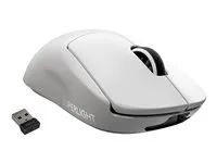 Myš - optický - 5 tlačítka - bezdrátový - 2.4 GHz - přijímač USB Logitech LIGHTSPEED - bílá