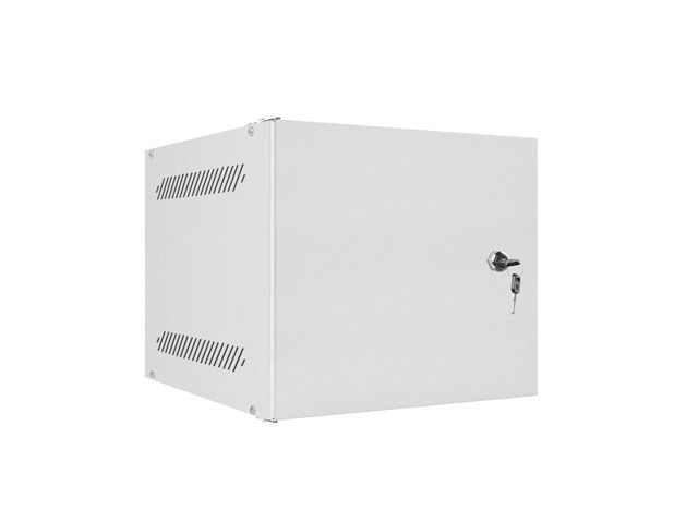 Lanberg racková skříň 10" nástěnná 4u/280x310 pro vlastní montáž s kovovými dveřmi šedá -flat pack