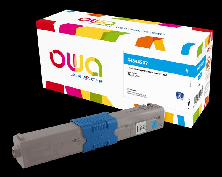 OWA Armor toner kompatibilní s OKI 44844507, 10000st, modrá/cyan