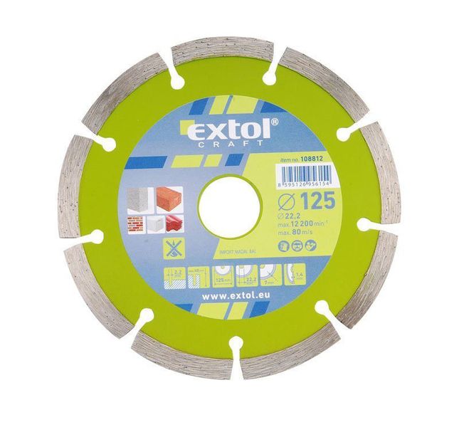 Kotouč diamantový řezný segmentový 115mm EXTOL CRAFT 108811