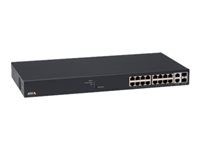 Přepínač - řízený - 16 x 10/100/1000 (PoE+) + 2 x 10/100/1000/SFP - desktop, Lze montovat do rozvaděče - PoE+ (240 W) - pro AXIS A1610, C1410, D3110, M3067, P1385, P1455, W400; Camera Station S1216, S1232, S1296