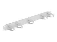 Panel pro uspořádání kabelů - montáž do racku - světle šedá, RAL 7035 - 1U - 19"