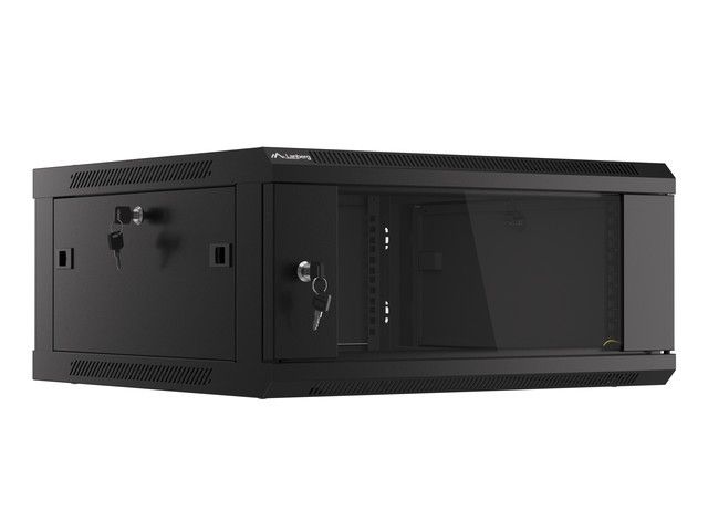 Lanberg racková skříň 19" pro montáž na stěnu 4u/600x600 (flat pack) V2 černá