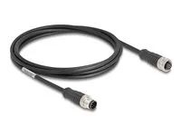 M12 Cable A-coded 8 pin male to female P