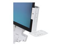 Montážní sada (angle brackets, montážní materiál, montážní rám VESA, uzamčení na výšku/na šířku, rohová zásuvka) - pro skener - bílá - bok monitoru