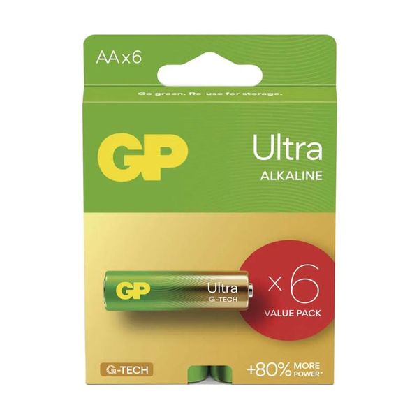 Baterie AA (R6) alkalická GP Ultra 6ks