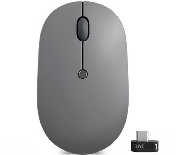 Lenovo Go/Ergonomická/Blue Track/2 400 DPI/Bezdrátová USB/Černá-šedá