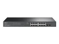 Přepínač - inteligentní - 16 x 10/100/1000 (PoE+) + 2 x SFP - Lze montovat do rozvaděče - PoE+ (150 W)