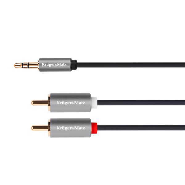 Kabel Jack 3.5mm stereo/2x Cinch 5m KRUGER & MATZ KM1217 Basic