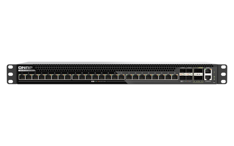 QNAP řízený switch QSW-M7230-2X4F24T (24x 10GbE port, 4x 25Gb port, 2x 100Gb port)
