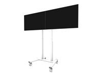 Upevňovací komponent (montážní adaptér) - pro 2 LCD displeje - uzamykatelný - ocel - bílá - velikost obrazovky: 42"-65" - lze připevnit na vozík, upevnitelné na stojan - pro Neomounts FL55-875WH1, WL55-875WH1