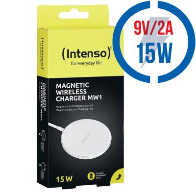 INTENSO MW1, Bezdrátová (Qi) mag. nabíječka 15W wh
