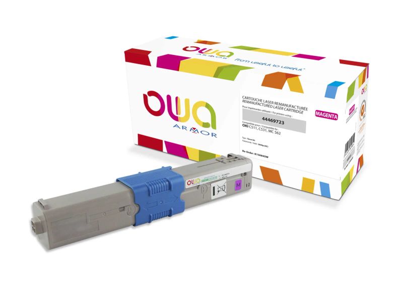 OWA Armor toner kompatibilní s OKI 44469723, 5000st, červená/magenta