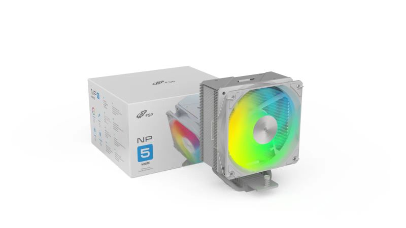 FSP Chladič CPU NP5-WA, 120mm HDB Fan, White