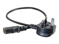 Elektrický kabel - BS 1363 (M) do power IEC 60320 C13 - 2 m - lisovaný - černá