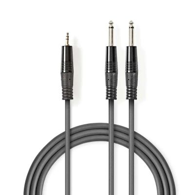 Kabel Jack 3,5mm konektor/2x Jack 6,35mm konektor 5m NEDIS COTH23200GY50