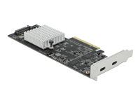 USB adaptér - PCIe 2.0 x8 nízký profil - USB-C 3.2 Gen 2x2 x 2
