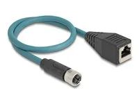 M12 Adapter Cable X-coded 8 pin female t