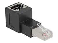 Sítový adaptér - RJ-45 (F) pravoúhlý do RJ-45 (M) - CAT 6a