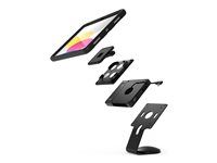 Compulocks Universal Tablet Magnetic Core Counter Stand or Wall Mount Plus Hub - Montážní sada (stojan) - pro tablet - univerzální, magnetický - cerná - upevnitelné na stul, montáž na stenu