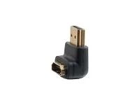 C2G HDMI to HDMI Adapter - 90° Down - Male to Female - HDMI adaptér - HDMI s piny (male) do HDMI se zdírkami (female) - cerná - konektor 90°
