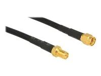 Prodlužovací anténní kabel - RP-SMA (F) do RP-SMA (M) - 1 m - CFD-200 - černá