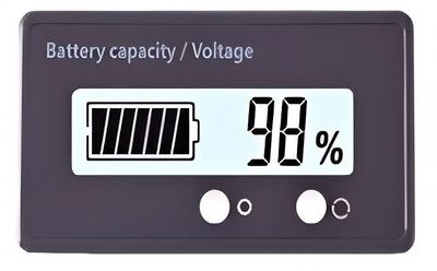 Voltmetr a indikátor kapacity baterie 12-84V Zelená