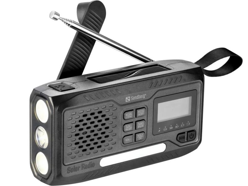 Sandberg Survivor All-in-1 DAB Radio 4500 mAh, multifunkční outdoorové rádio, černé
