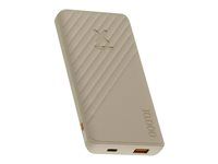 Power banka - 10000 mAh - 15 Watt - Fast Charge - 2 výstupní konektory (USB, USB-C) - hnědá