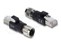 M12 Adapter X-coded 8 pin female to RJ45
